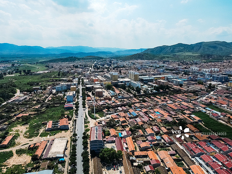 广灵县 广灵一中 万人新天 广泰西街 人民医院 壶流河湿地 雀山图片素材