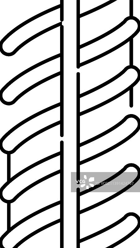 环氧涂层配件线性图标图片素材