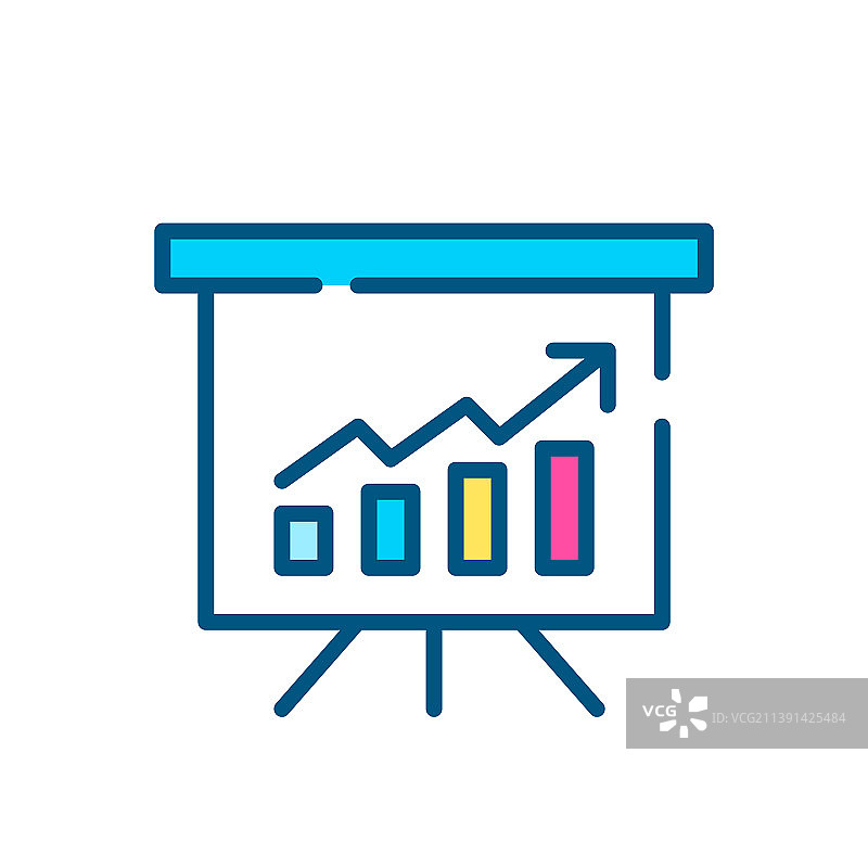 白板像素增长图表图片素材