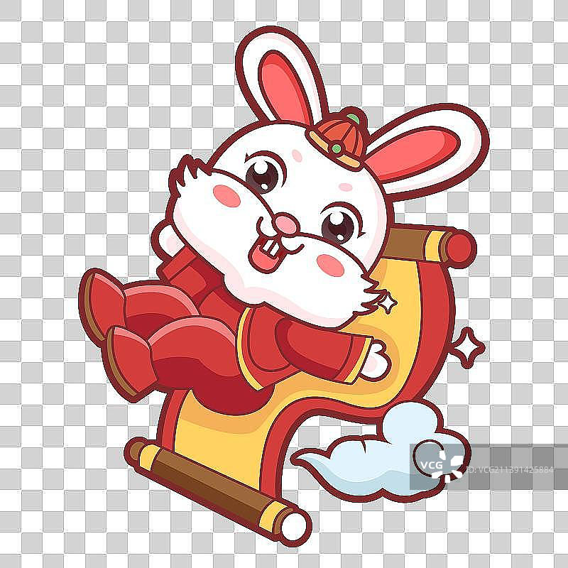 兔年卡通形象图片素材