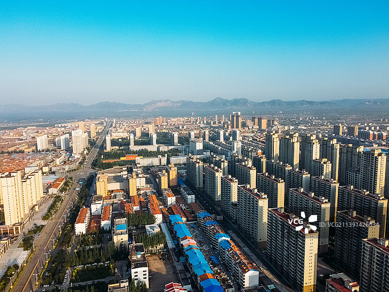 怀仁市 人民公园 图书馆 展览馆 旺火广场 体育馆 航拍图片素材