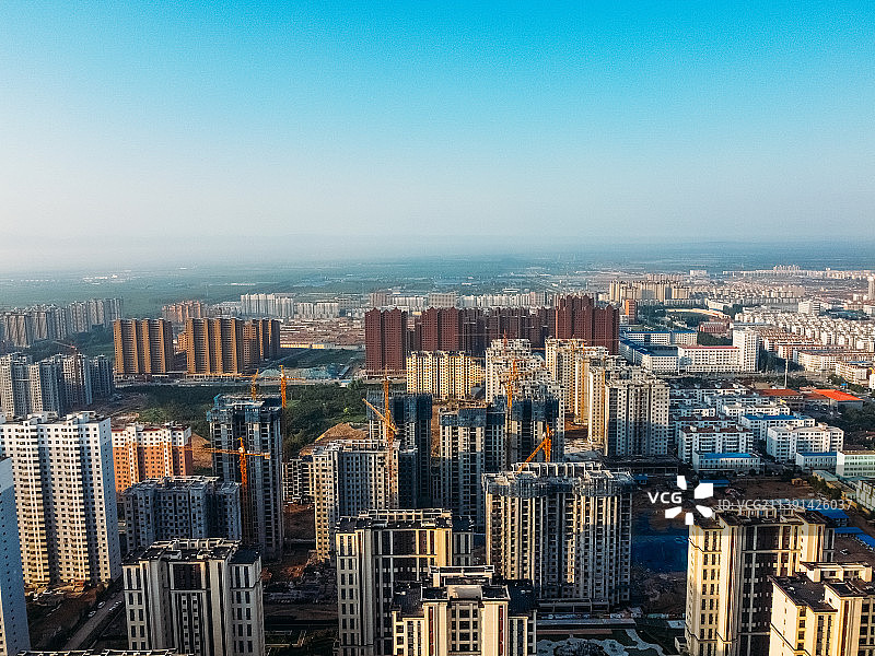 怀仁市 人民公园 图书馆 展览馆 旺火广场 体育馆 航拍图片素材