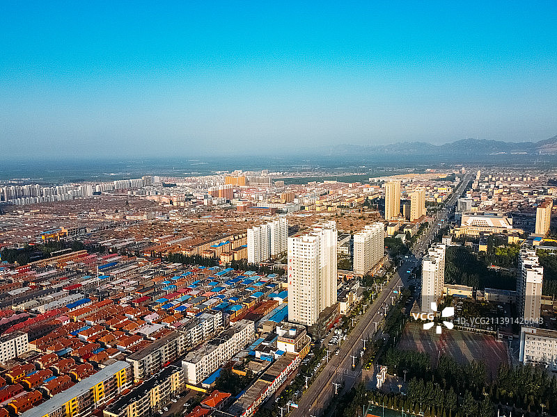 怀仁市 人民公园 图书馆 展览馆 旺火广场 体育馆 航拍图片素材