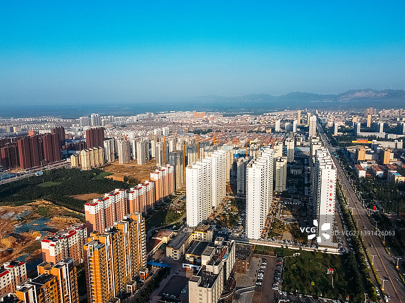 怀仁市 人民公园 图书馆 展览馆 旺火广场 体育馆 航拍图片素材