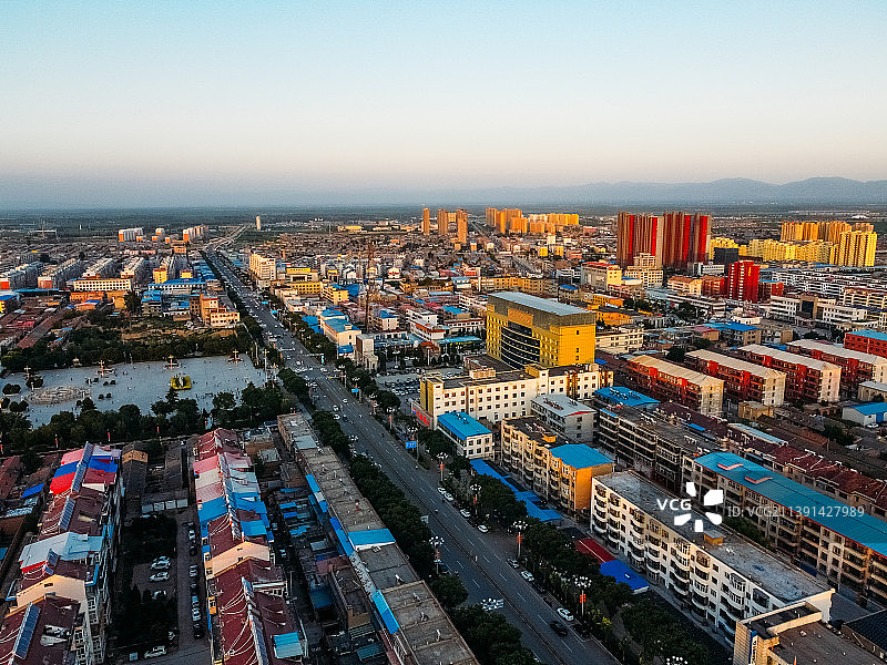 山阴县 同太路 文化广场 青年西路 新建西路 航拍图片素材