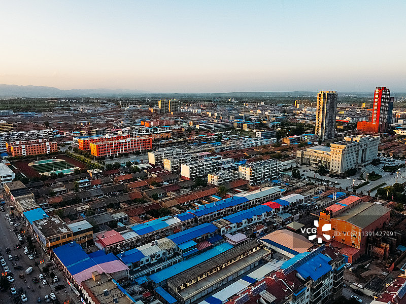 山阴县 同太路 文化广场 青年西路 新建西路 航拍图片素材