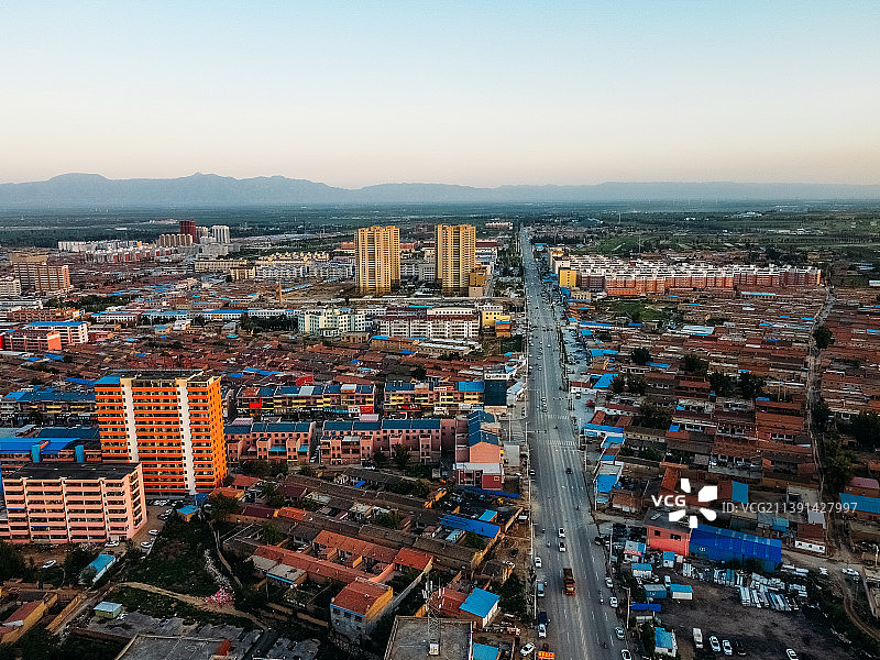 山阴县 同太路 文化广场 青年西路 新建西路 航拍图片素材