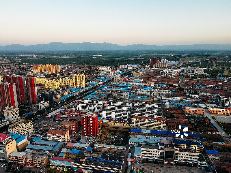 山阴县 同太路 文化广场 青年西路 新建西路 航拍图片素材