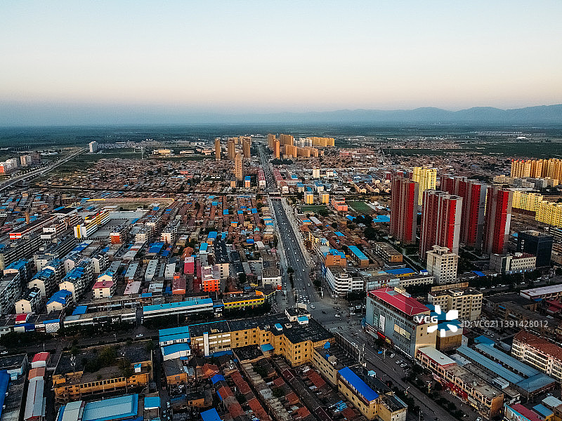 山阴县 同太路 文化广场 青年西路 新建西路 航拍图片素材