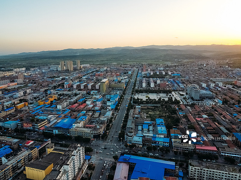 山阴县 同太路 文化广场 青年西路 新建西路 航拍图片素材