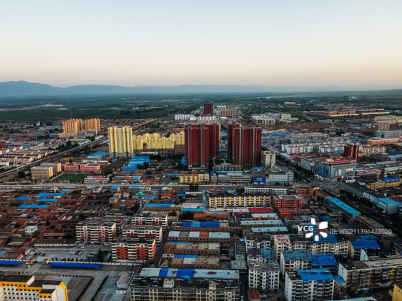 山阴县 同太路 文化广场 青年西路 新建西路 航拍图片素材