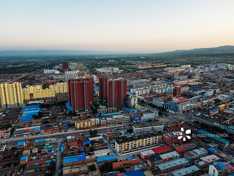 山阴县 同太路 文化广场 青年西路 新建西路 航拍图片素材