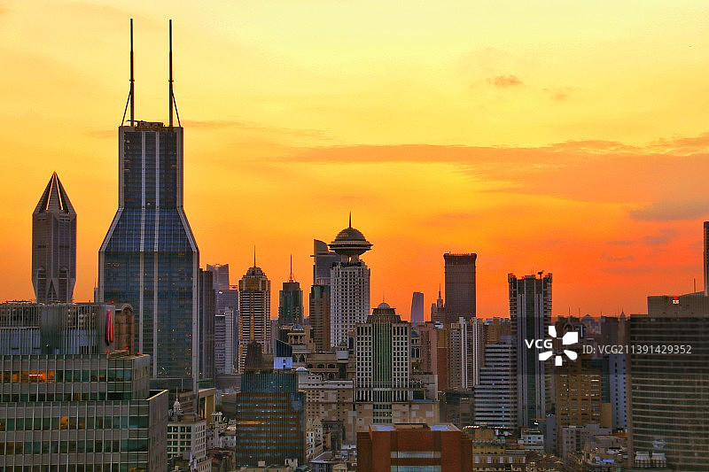 都市黄昏图片素材