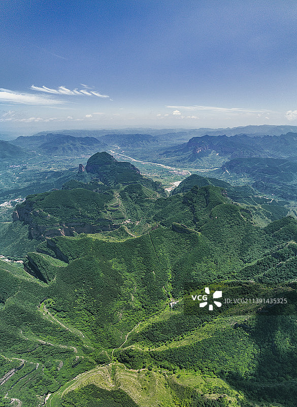 山西长治，太行山夏日风光。图片素材