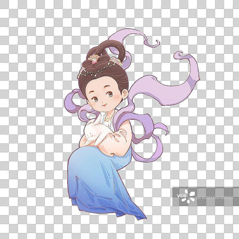 中秋节嫦娥玉兔图片素材