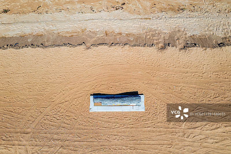 海南省琼海市博鳌镇万泉河入海口 玉带滩景区 航拍图片素材