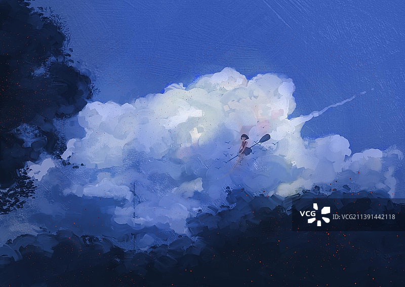 夏日天空云朵图片素材