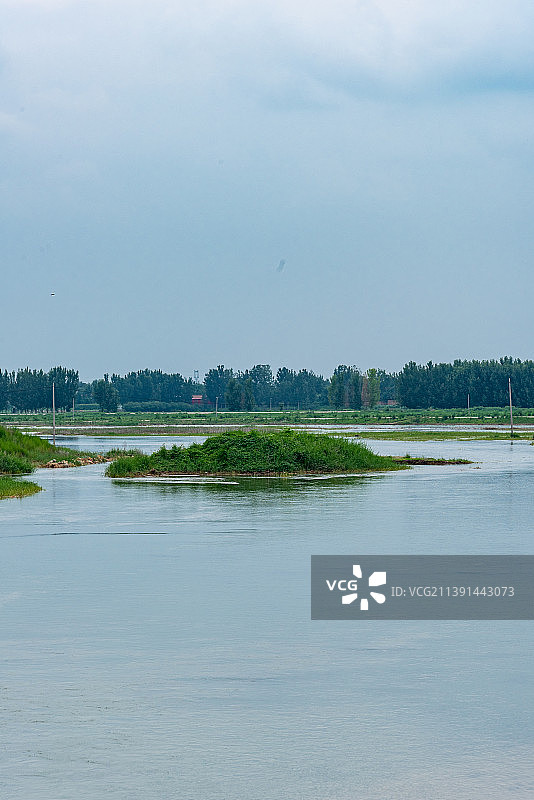 白洋淀生态补水渠道唐河图片素材