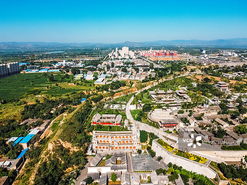 忻州市 忻府区 忻州古城 南关大街 泰山庙 航拍图片素材