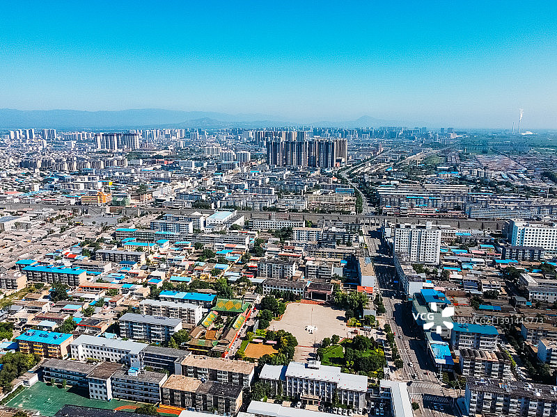 忻州市 忻府区 忻州古城 南关大街 泰山庙 航拍图片素材