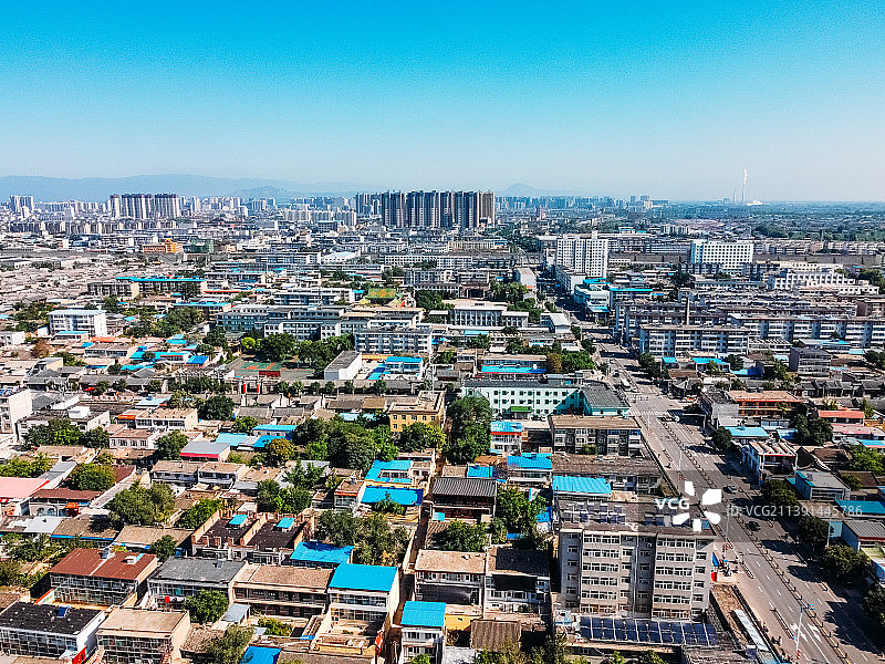 忻州市 忻府区 忻州古城 南关大街 泰山庙 航拍图片素材