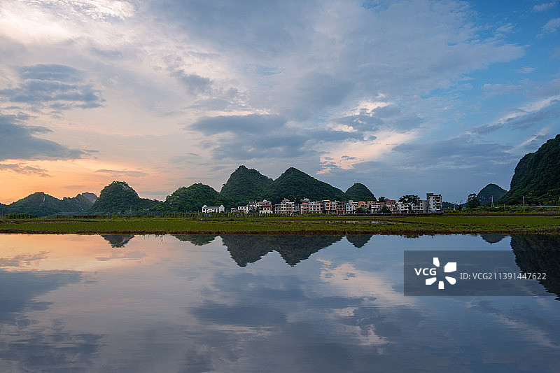 湖南永州宁远日落自然风光图片素材