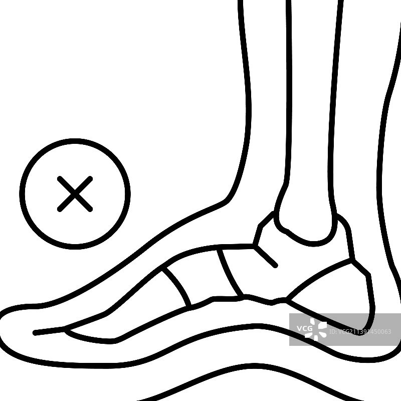 骨位畸形足线图标图片素材