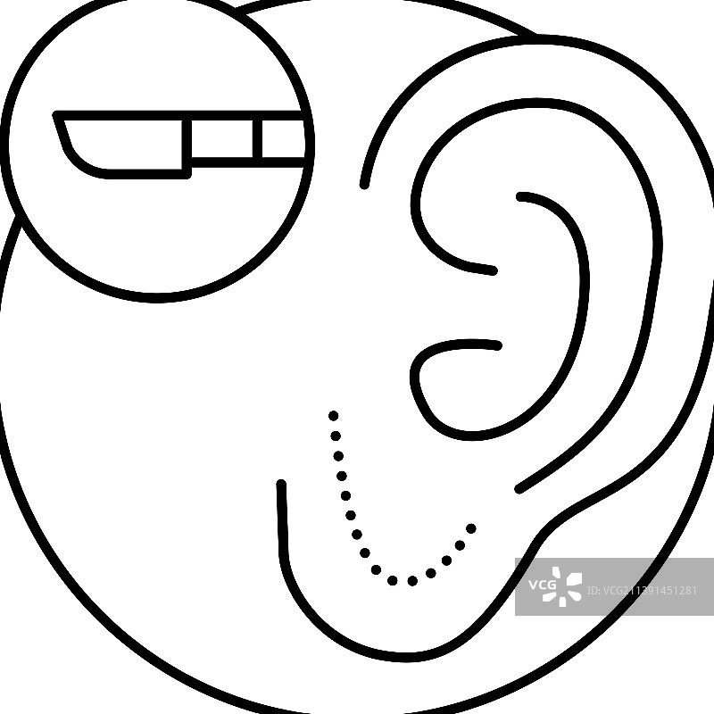 心脏外科手术线性图标图片素材