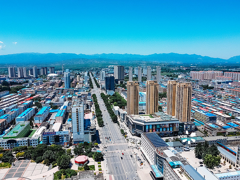 原平市 范亭文体广场 人民医院 世纪广场 金泉大厦 前进西街 文化馆图片素材