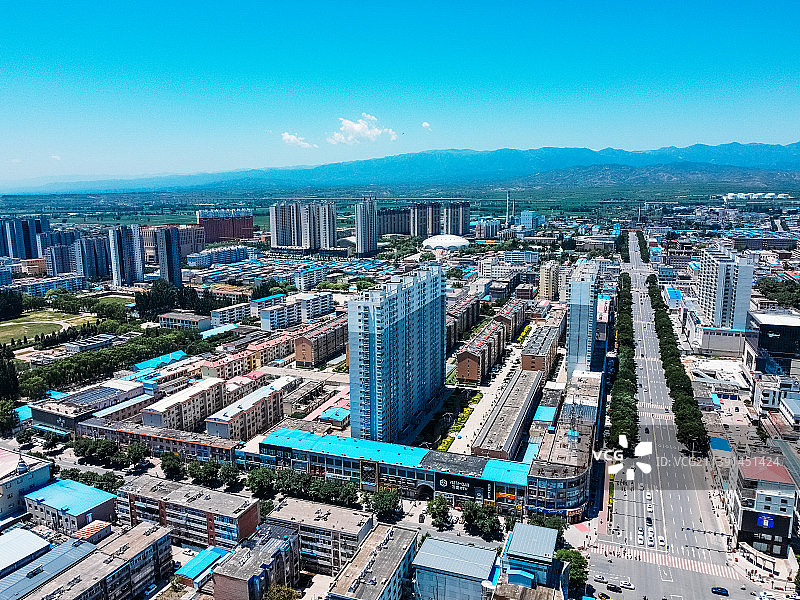 原平市 范亭文体广场 人民医院 世纪广场 金泉大厦 前进西街 文化馆图片素材