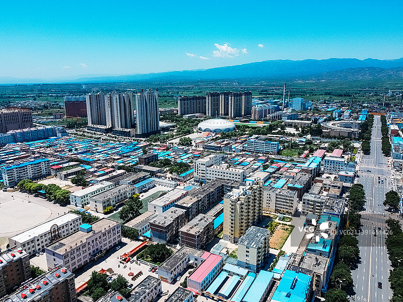 原平市 范亭文体广场 人民医院 世纪广场 金泉大厦 前进西街 文化馆图片素材