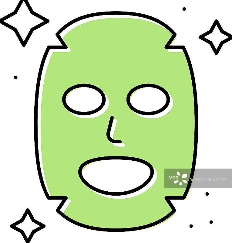 面膜彩色图标图片素材