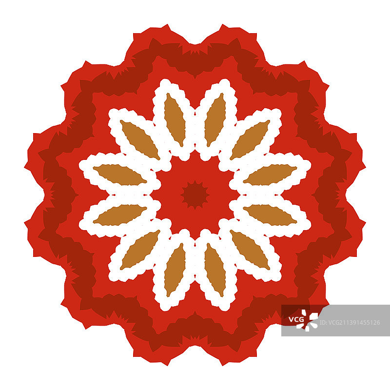 彩色红线圆形图案图片素材