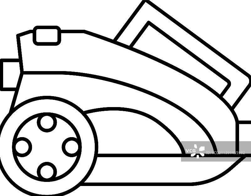 家用清洁设备真空吸尘器线条图标图片素材