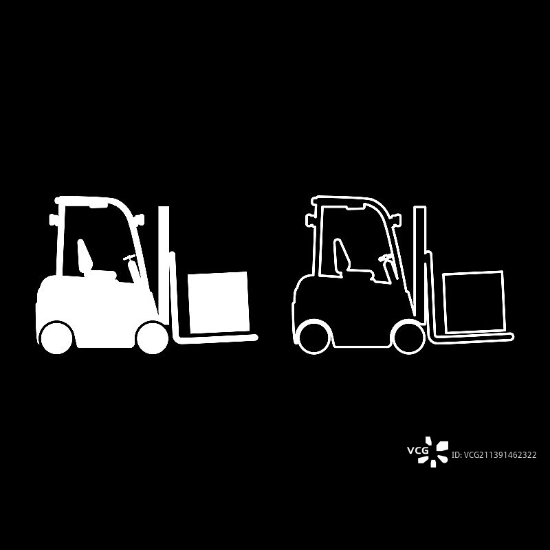 货物装载机：叉车起重图片素材