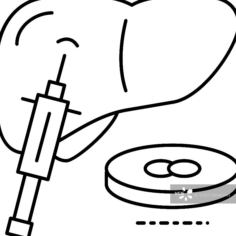 肝活检线条图标图片素材