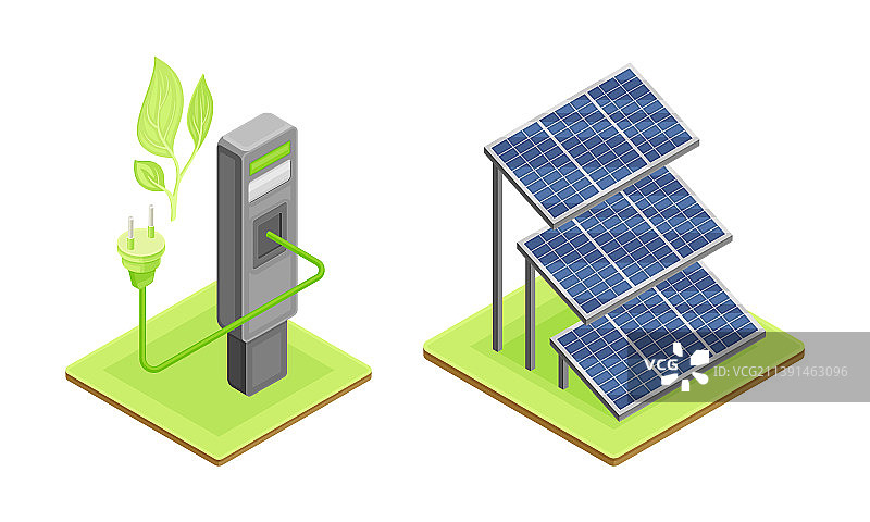 清洁的太阳能电池板图片素材