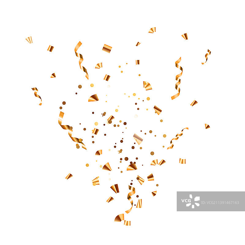 抽象五彩纸屑和光面彩带背景图片素材