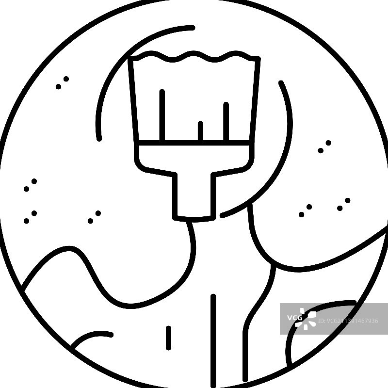 硬木地板染色线条图标图片素材