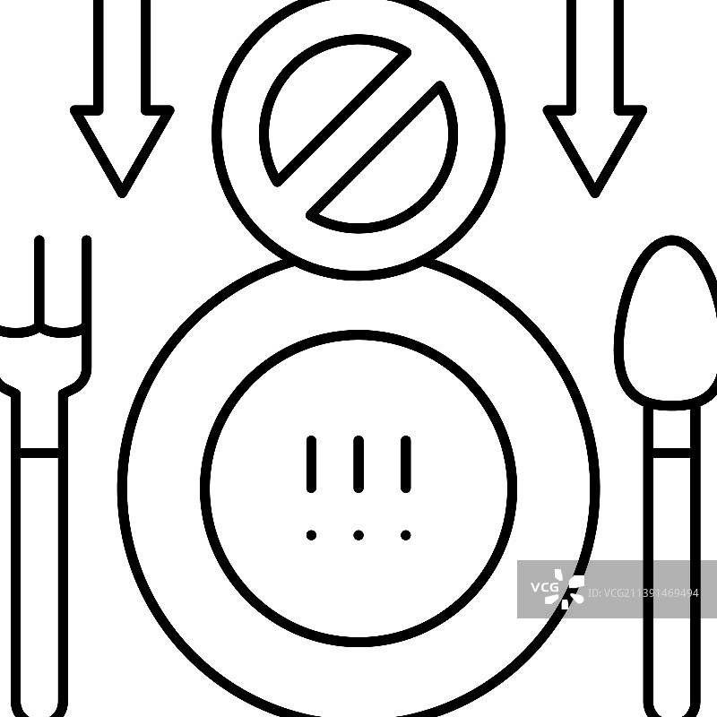 食欲不振肝炎线条图标图片素材