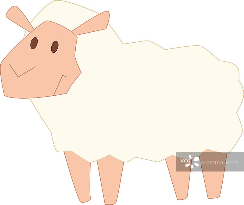 孤立的家畜绵羊图标图片素材
