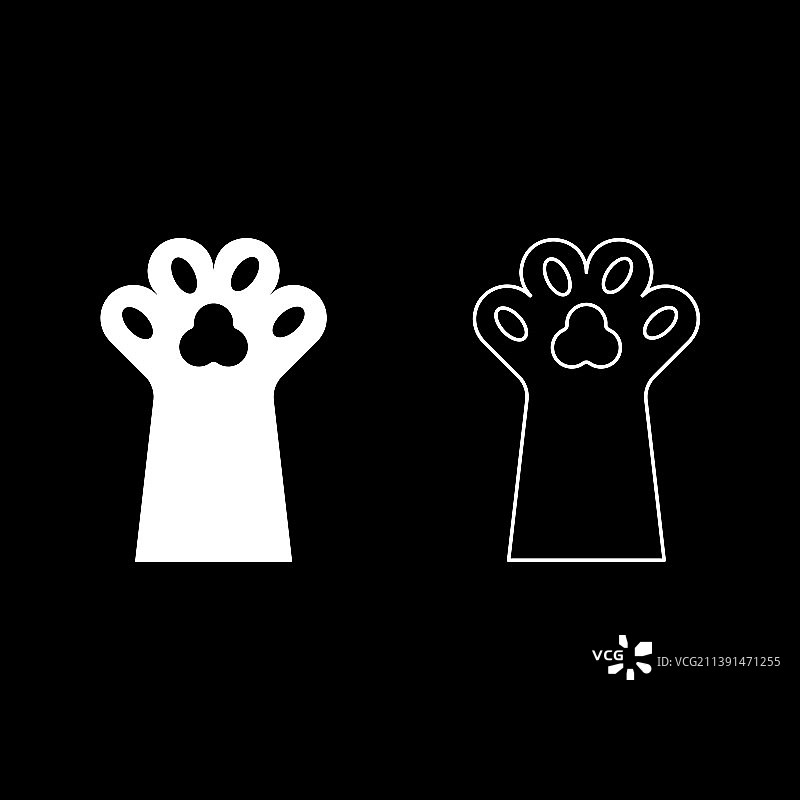 猫爪宠物概念图标白色图像图片素材