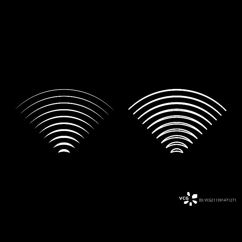 无线电波无线装置白色图标图片素材