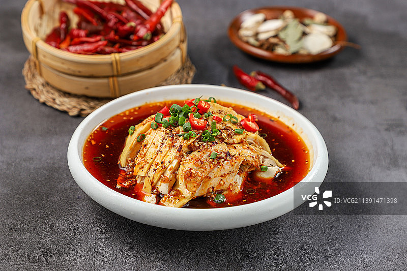 中国美食口水鸡图片素材