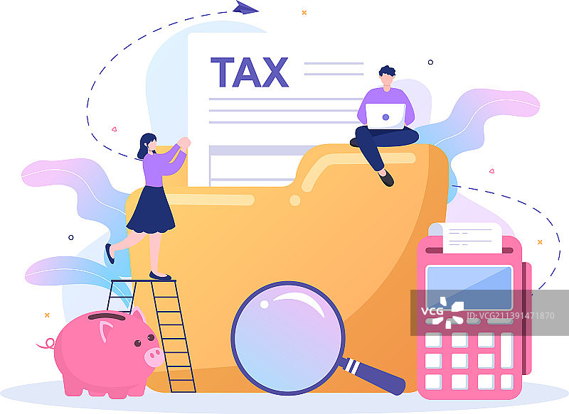 州政府税务表格图片素材