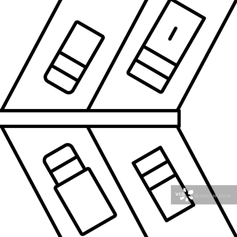 市场停车场线性图标图片素材
