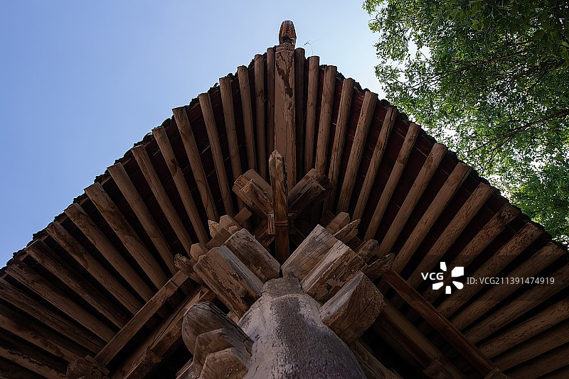 山西省夏县上冯圣母庙建筑风光图片素材