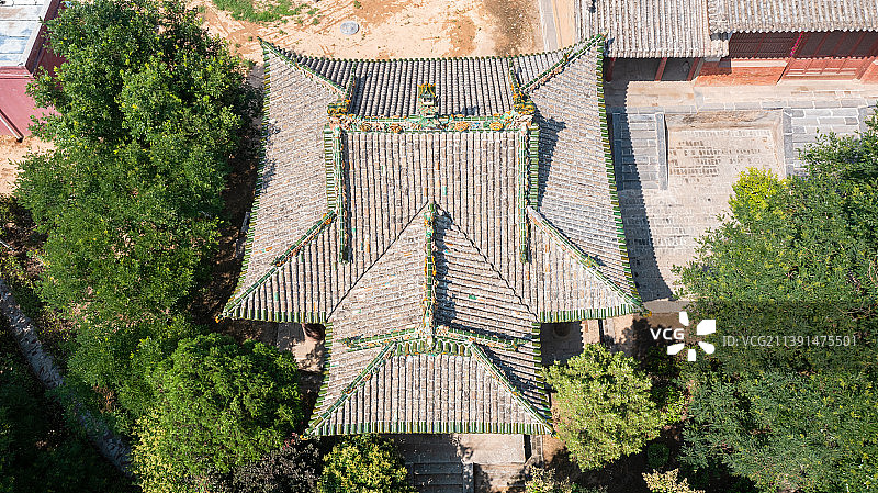 山西省夏县上冯圣母庙建筑风光图片素材