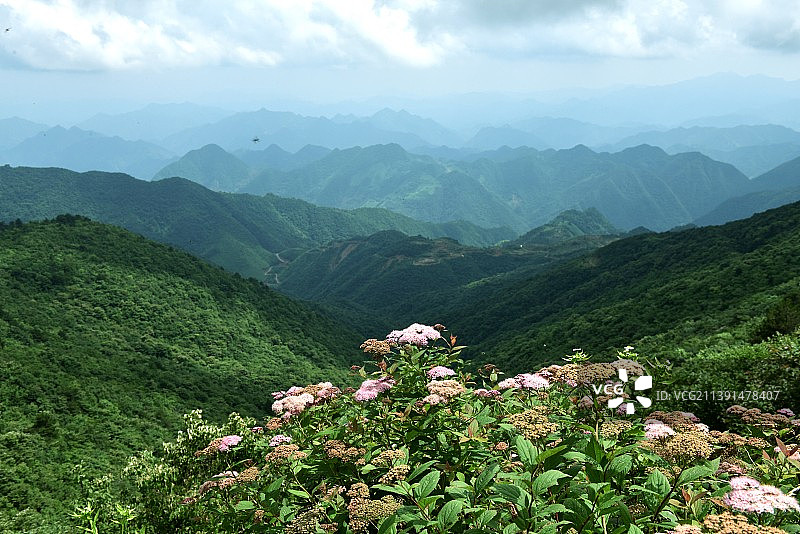 浙江省杭州市临安区大明山。图片素材