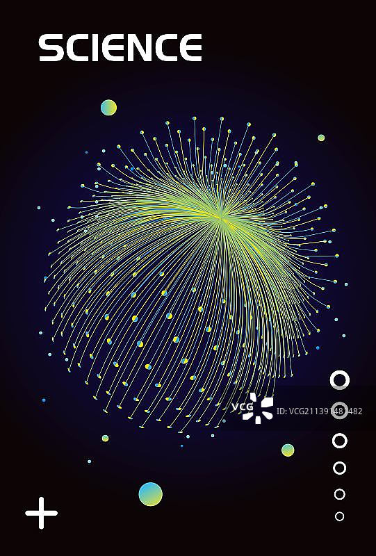 科技感元宇宙线条插画海报图片素材